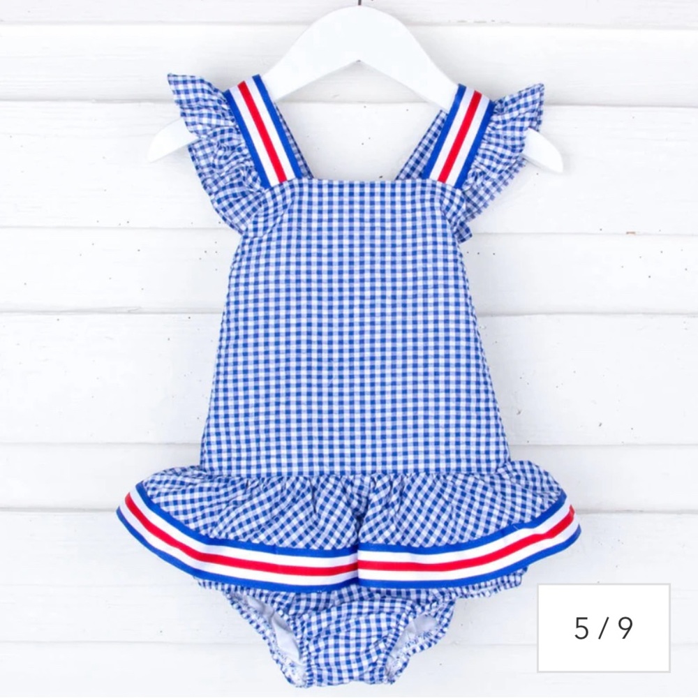 NWT Classic Whimsy Red White and Blue one piece | Size 4T